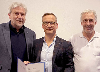 Das Foto zeigt Dr. med. Jörg Weißmann, Dr. med. Knut Busching und Michael Schinagl.